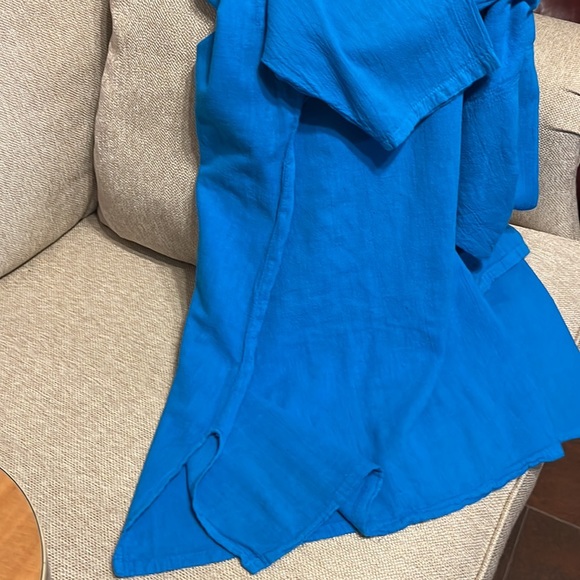 #105.Maria de Guadalajara,Artesanal Beatiful BLOUSE Tunic,OS plus size,Turquoise - Picture 7 of 7